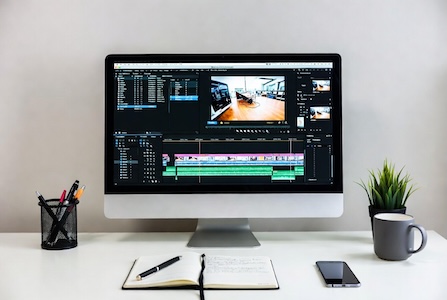 Preview image representing a marketing team creating product videos at scale